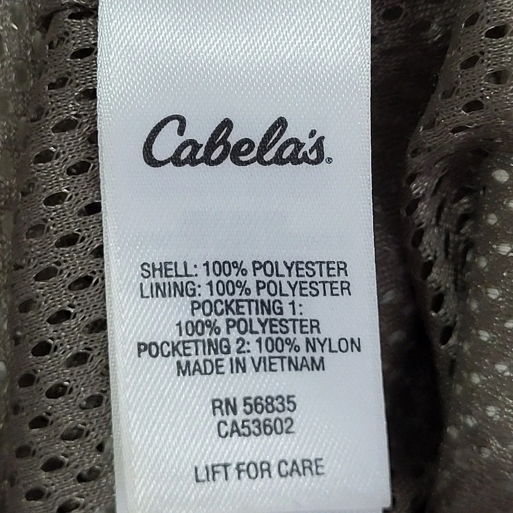 Cabelas ZONZ Woodlands Jacket Mens Camo Packable Hunting Large Brown Hooded Mesh